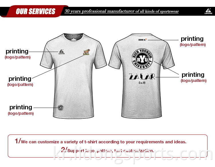 도매 커스텀 남성 및 여성 라운드 넥 티셔츠 100%면 Tshirt 승화 Tshirt 달리기 셔츠